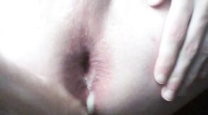 Twink Fucks Himself with a Sex Toy Covered in Cum