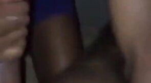 Black Amateur Sucks Big Cock Dry
