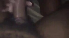 Black Amateur Sucks Big Cock Dry