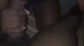 Black Amateur Sucks Big Cock Dry