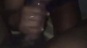 Black Amateur Sucks Big Cock Dry