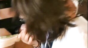 Briony: Amateur Crossdresser Used by 2 Doms for BJ & Spanking