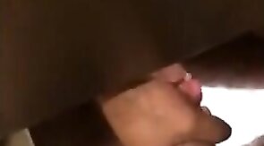 Small-Cock Man Masturbating in a Public Restroom