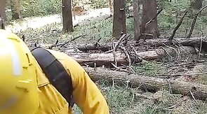 Wildfire Worker's Outdoor Masturbation Solo