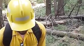 Wildfire Worker's Outdoor Masturbation Solo