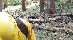 Wildfire Worker's Outdoor Masturbation Solo