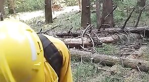 Wildfire Worker's Outdoor Masturbation Solo
