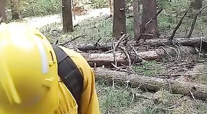 Wildfire Worker's Outdoor Masturbation Solo
