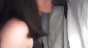 Black Cock Blowjob at Gloryhole by Crossdresser