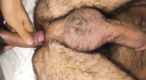 Bareback Webcam Amateur Takes on Hairy Hunk's Virgin Ass