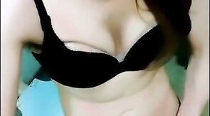 Asian Crossdresser Masturbates in Restroom