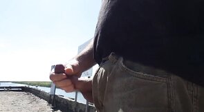 Public Boat Masturbation and Cum Shot