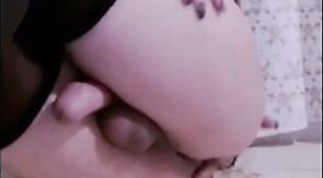 Crossdresser Cums Hands-Free on Webcam