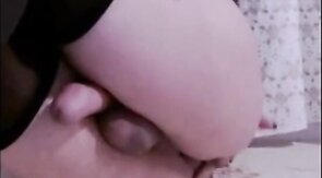 Crossdresser Cums Hands-Free on Webcam