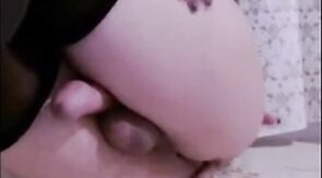 Crossdresser Cums Hands-Free on Webcam