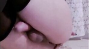 Crossdresser Cums Hands-Free on Webcam