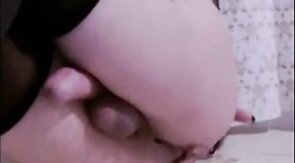 Crossdresser Cums Hands-Free on Webcam