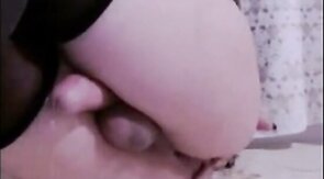 Crossdresser Cums Hands-Free on Webcam