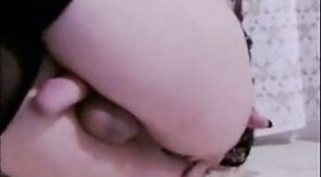 Crossdresser Cums Hands-Free on Webcam