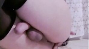 Crossdresser Cums Hands-Free on Webcam