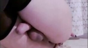 Crossdresser Cums Hands-Free on Webcam