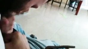 Straight Guy's First Blowjob
