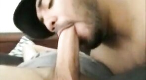 Twink Cock Sucking by Hunk with Perfect Lips