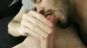 Twink Cock Sucking by Hunk with Perfect Lips
