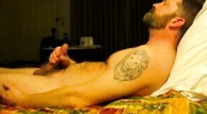 Hairy Bear Daddy Jacks Off Solo