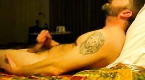 Hairy Bear Daddy Jacks Off Solo