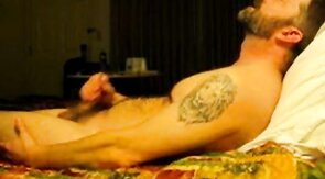 Hairy Bear Daddy Jacks Off Solo