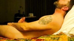 Hairy Bear Daddy Jacks Off Solo
