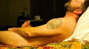 Hairy Bear Daddy Jacks Off Solo