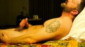 Hairy Bear Daddy Jacks Off Solo