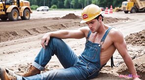 Buff builders fuck in group orgy after hot workday outd