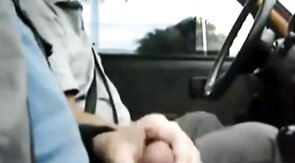 Big Dick Flash for Taxi Driver - Gay Latino Handjob