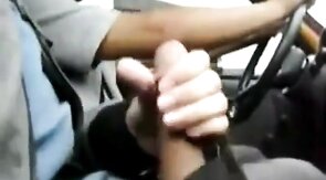 Big Dick Flash for Taxi Driver - Gay Latino Handjob