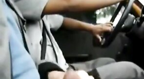 Big Dick Flash for Taxi Driver - Gay Latino Handjob