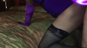 Latino Crossdresser Bareback Creampie in Motel