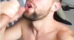 Sucking a Thick Cock - Amateur Hunk Blowjob