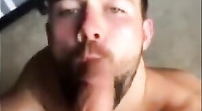 Sucking a Thick Cock - Amateur Hunk Blowjob
