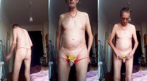 nude with red string