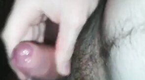 Stretching and milking my foreskin with a big cum explosion