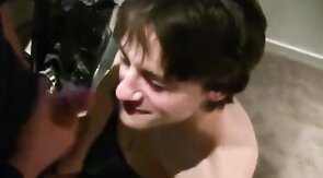 Twink Spits Out My Cum After a Big-Cock Blowjob