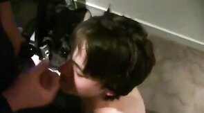Twink Spits Out My Cum After a Big-Cock Blowjob