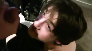 Twink Spits Out My Cum After a Big-Cock Blowjob