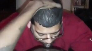 Big Black Cock Blowjob by Amateur Dick Gobbler
