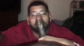 Big Black Cock Blowjob by Amateur Dick Gobbler