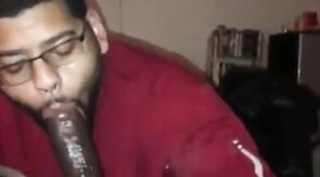 Big Black Cock Blowjob by Amateur Dick Gobbler