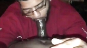 Big Black Cock Blowjob by Amateur Dick Gobbler